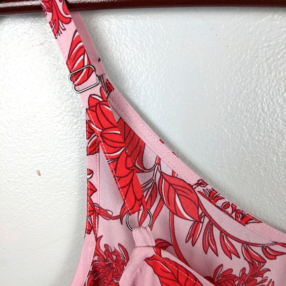 Cabi | Pink and Red Peplum Blouse size Medium - Picture 5 of 6